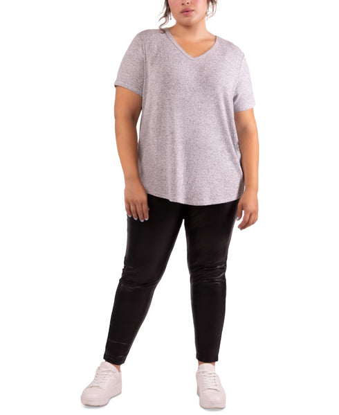Black Tape Plus Trendy V-Neck T-Shirt